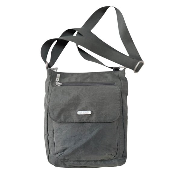 Baggallini Pocket Town Bag Crossbody Pewter Bag - Picture 3 of 10